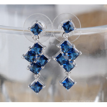 Moda Cubic Zirconia Diamond Stud Brincos De Prata